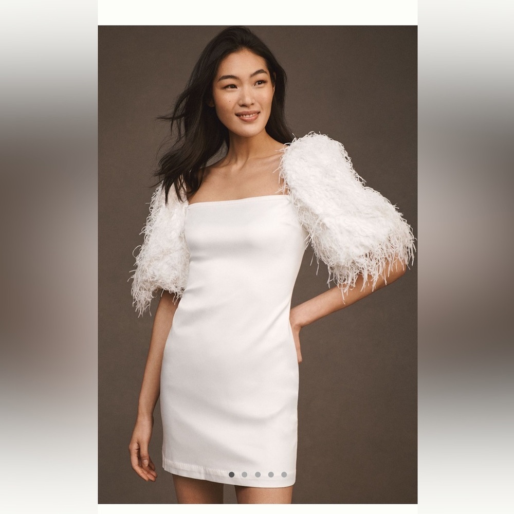 Anthropologie BHLDN Nellie Square-Neck Mini Dress S